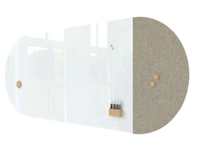 Tablica szklana magnetyczna z PIN Boardem 250 x 100 cm